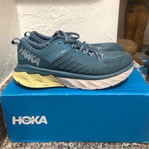 Hoka One One Men's Teal and Yellow Athletic Shoes